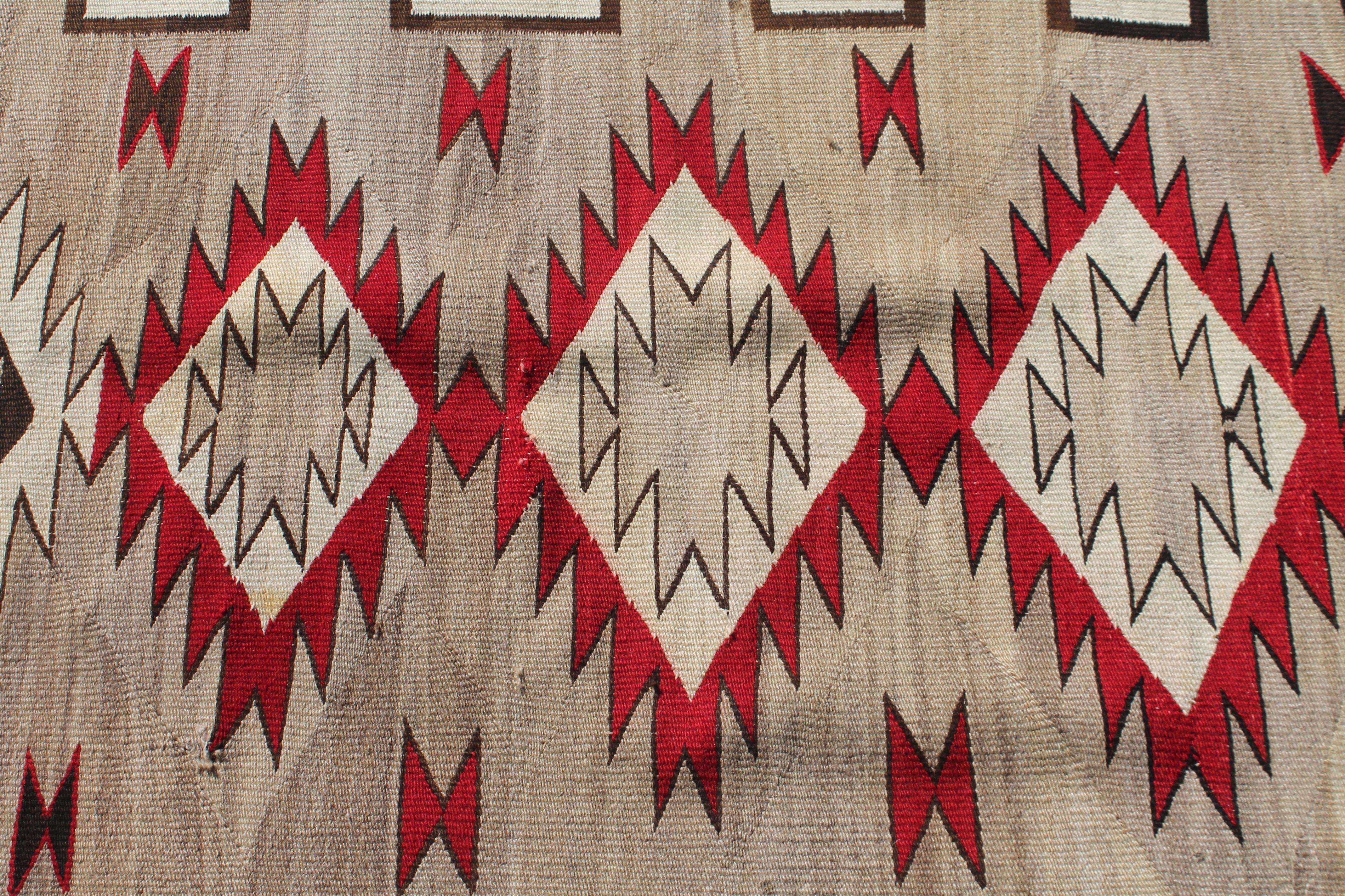 20th Century Navajo Indian Weaving Runner Rug In Good Condition In Los Angeles, CA