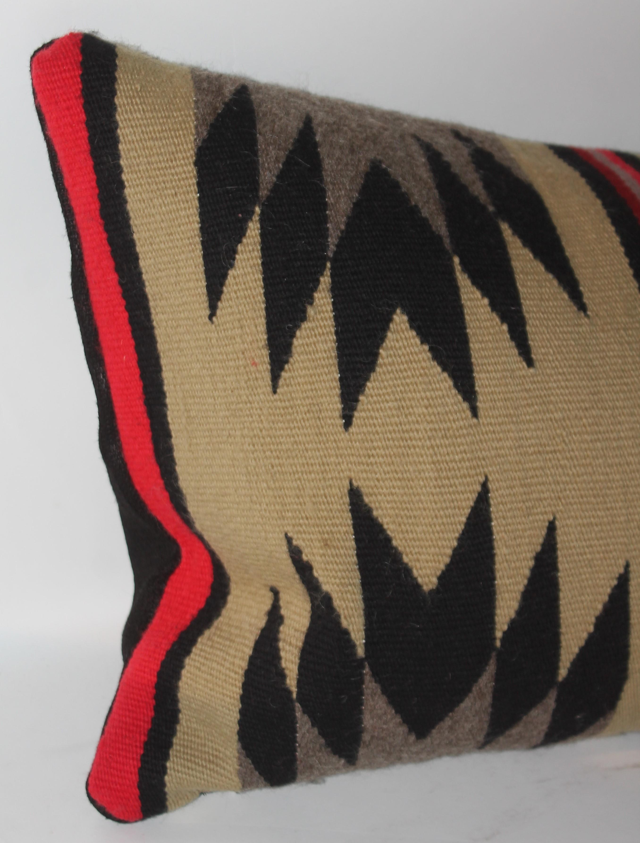 Adirondack 20thc Navajo Weaving Bolster Pillow For Sale