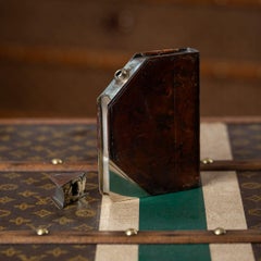 20thC Novelty Silver Plate & Leather Book Shaped Hip Flask By J Dixon & Sons