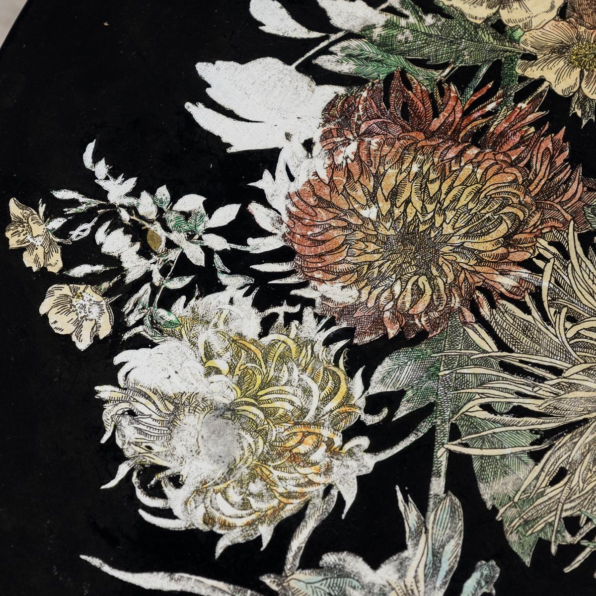 Tavolo da salotto del XX secolo con motivo floreale di Piero Fornasetti, Made in Italy 11