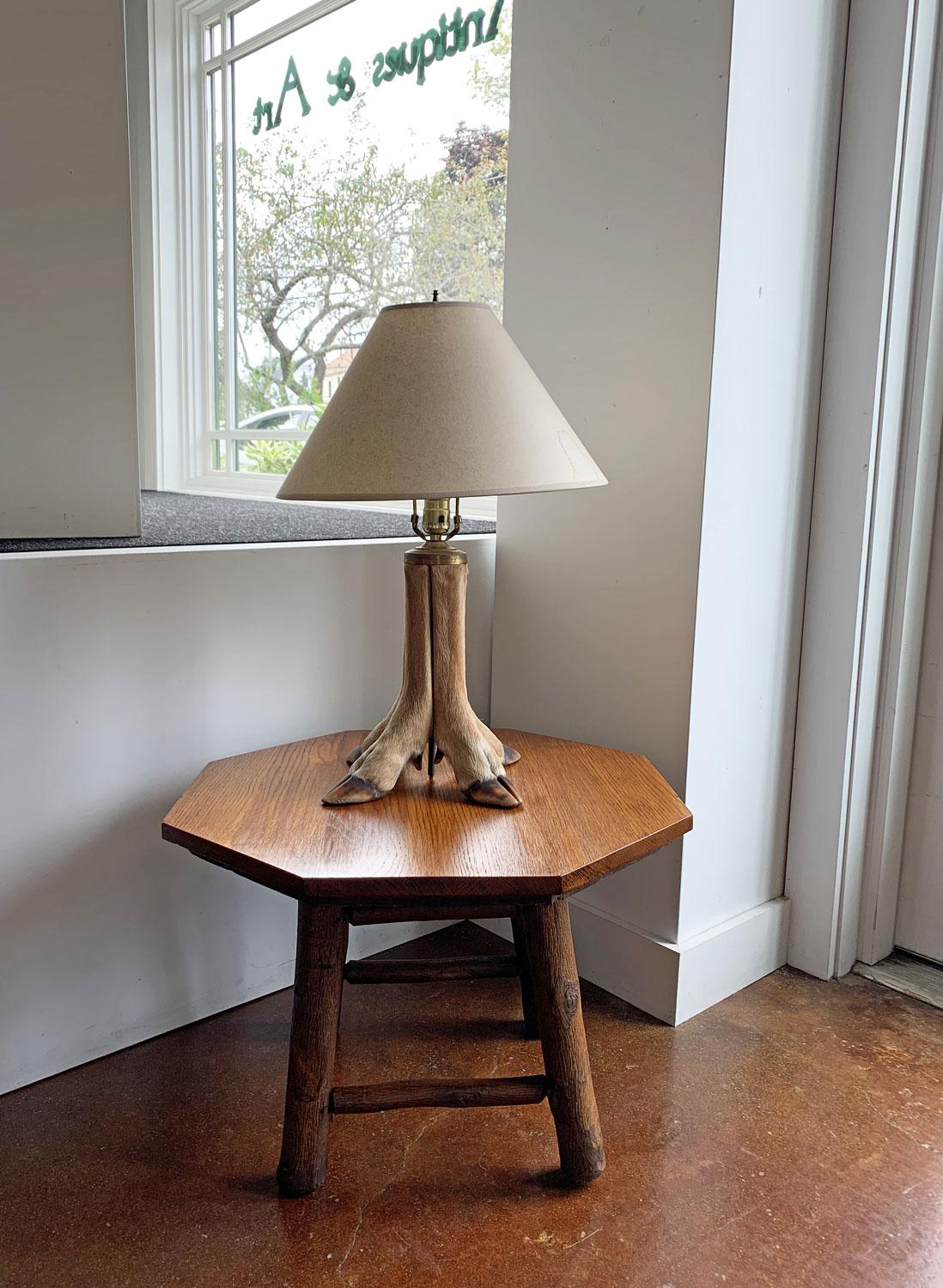 American 20Thc Octagonal Old Hickory Side Table For Sale