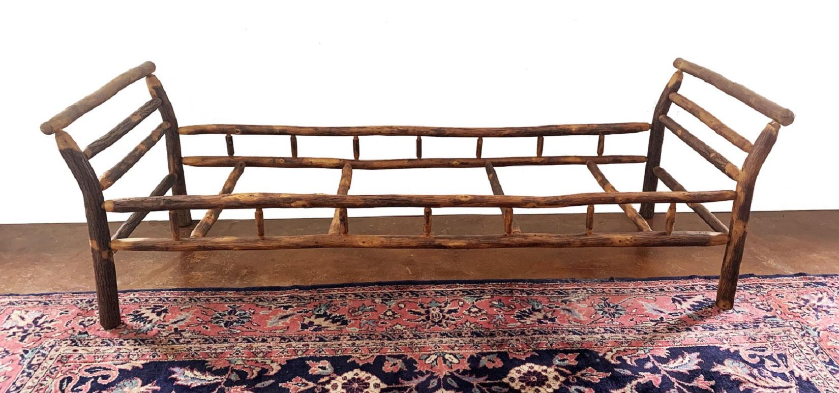 Hand-Crafted 20Thc Old Hickory Day Bed For Sale