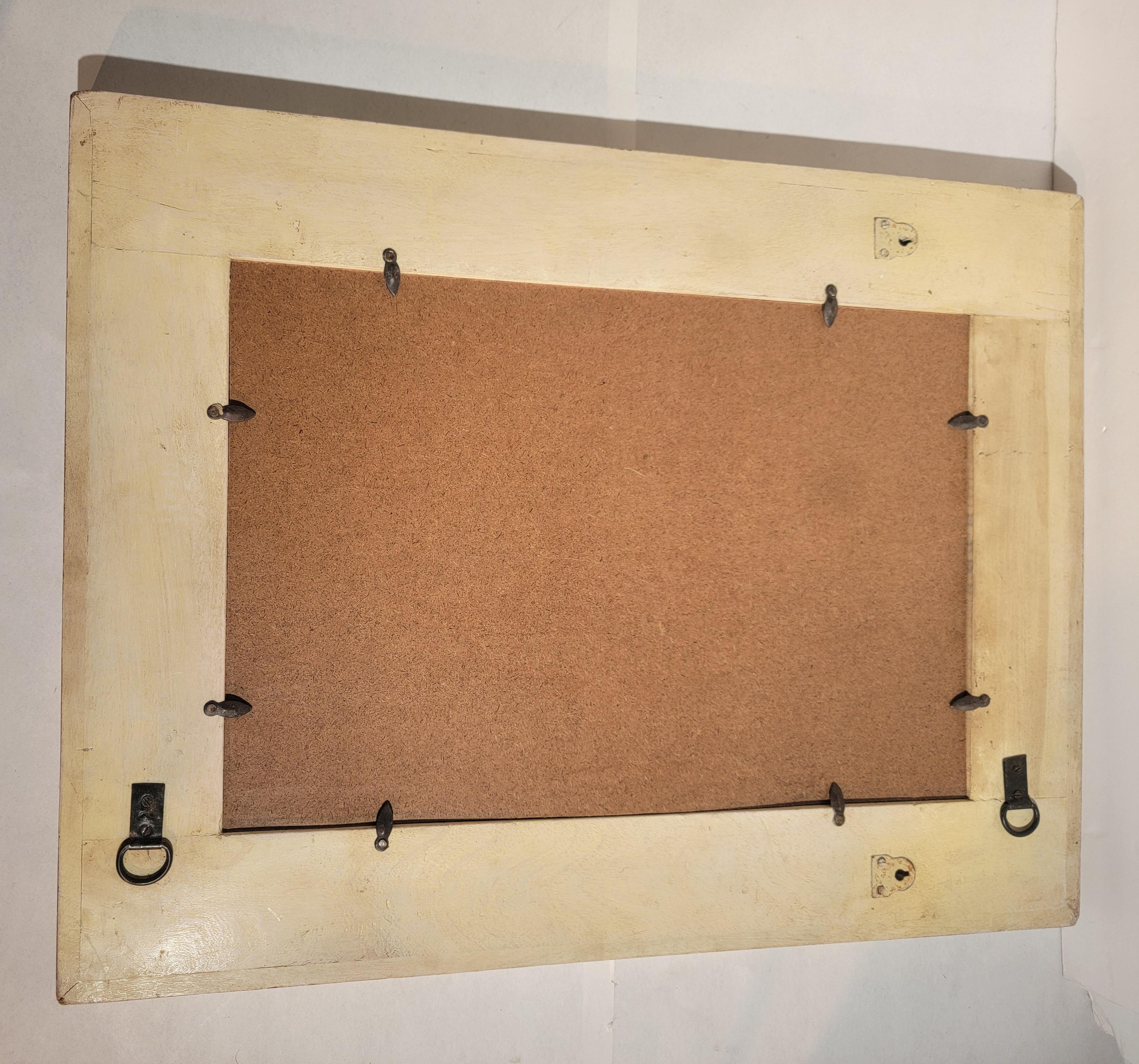20Thc Original Cream  Miroir peint Bon état - En vente à Los Angeles, CA