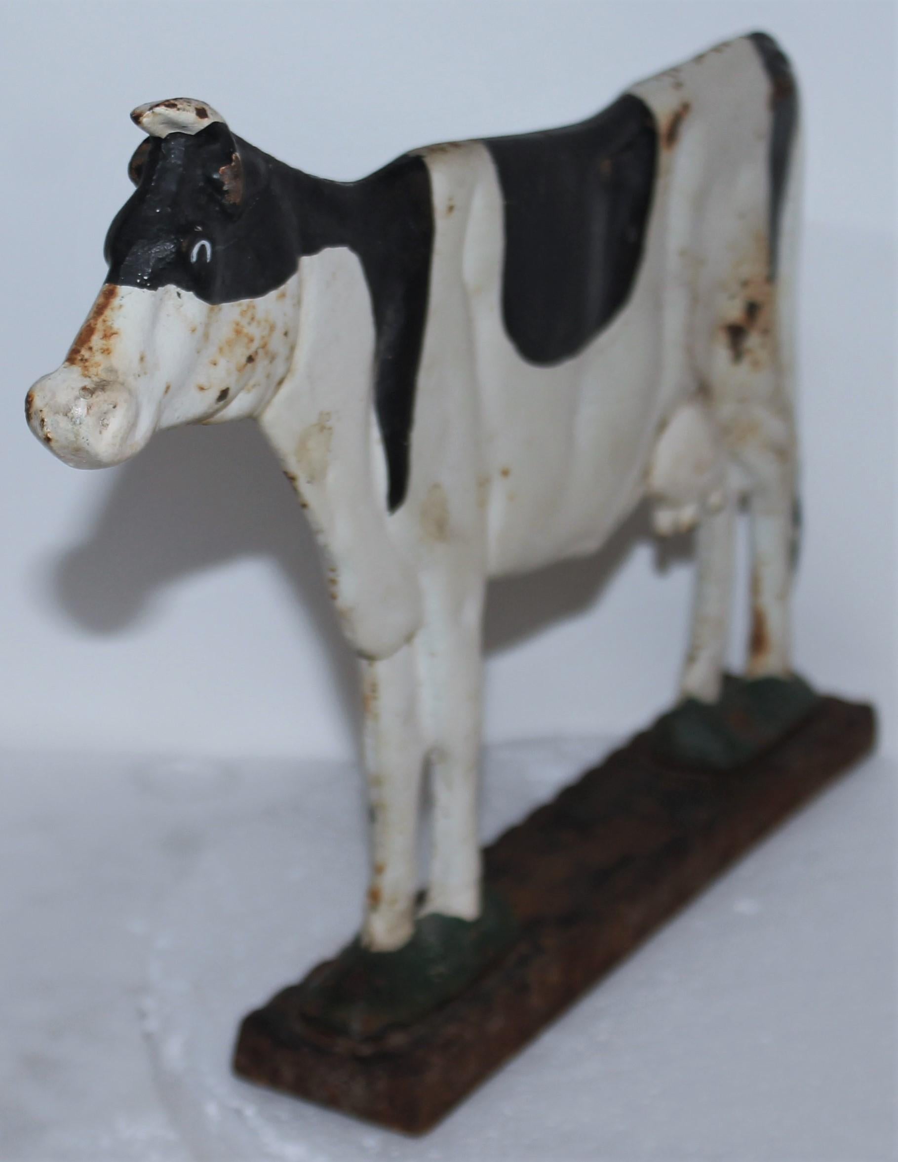 Adirondack 20th C Original Painted Cow Door Stop