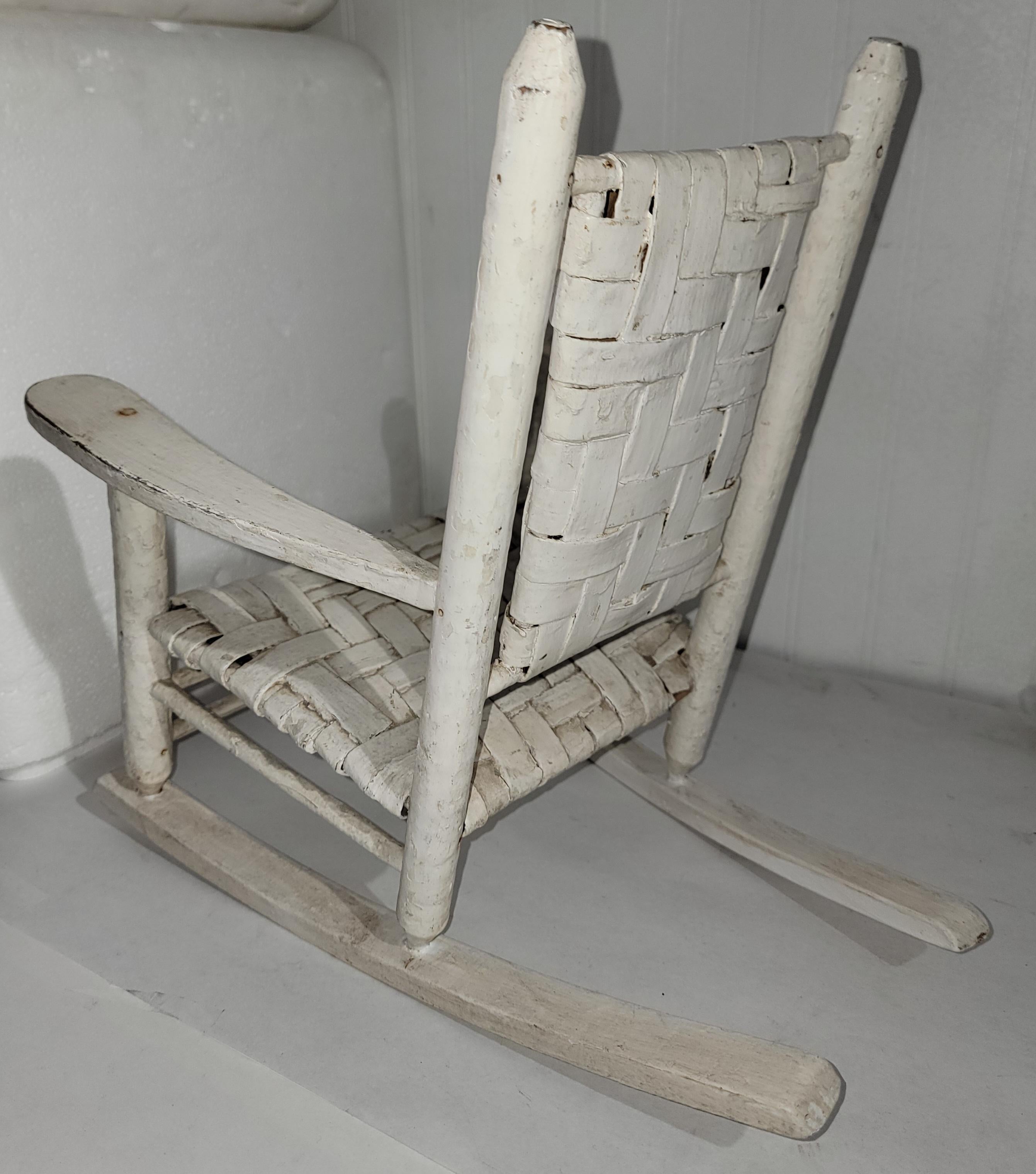 Early 20th Century 20Thc  Painted Child's Toy  Rocking Chair