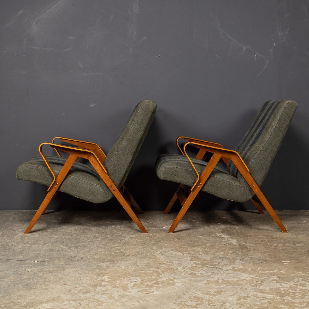 Mid-20th Century 20thC Pair Of Czech Bentwood Armchairs By Frantisek Jirak For Tatra c.1960