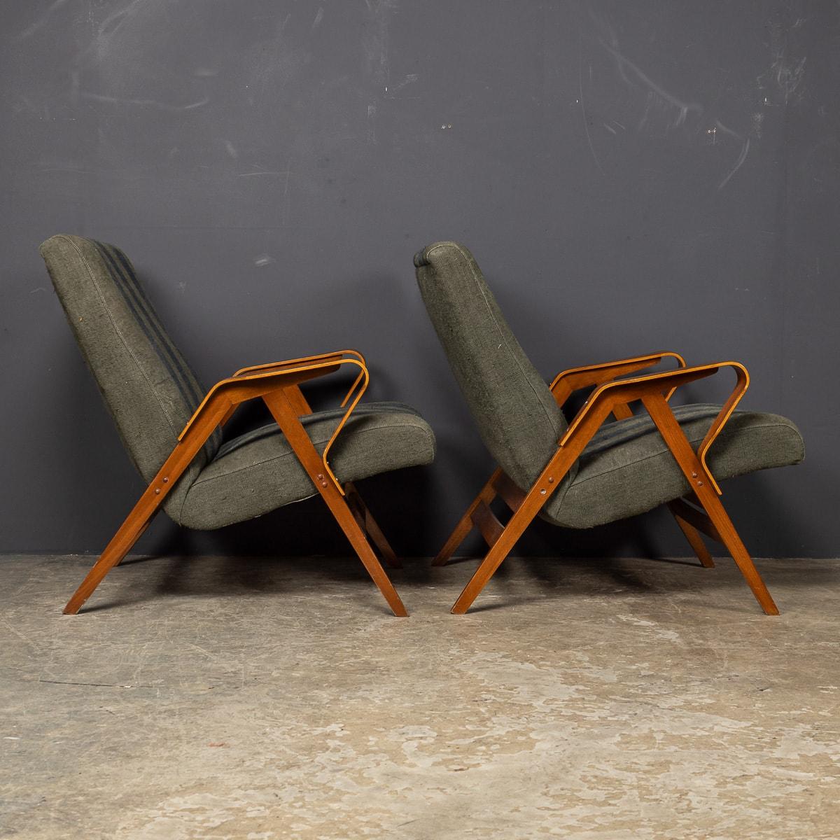 20thC Pair Of Czech Bentwood Armchairs By Frantisek Jirak For Tatra c.1960 1