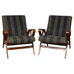 Pareja de sillones checos de madera curvada del siglo xx de Frantisek Jirak para Tatra c.1960