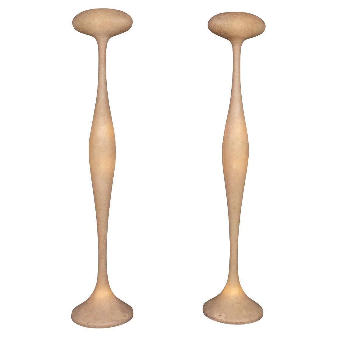 20thC Pair Of Italian E.T.A. Floor Lamps By Guglielmo Berchicci For Kundalini