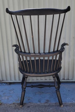 20thc Reproduction Signed W. Walick Butterfly Windsor Chairs
