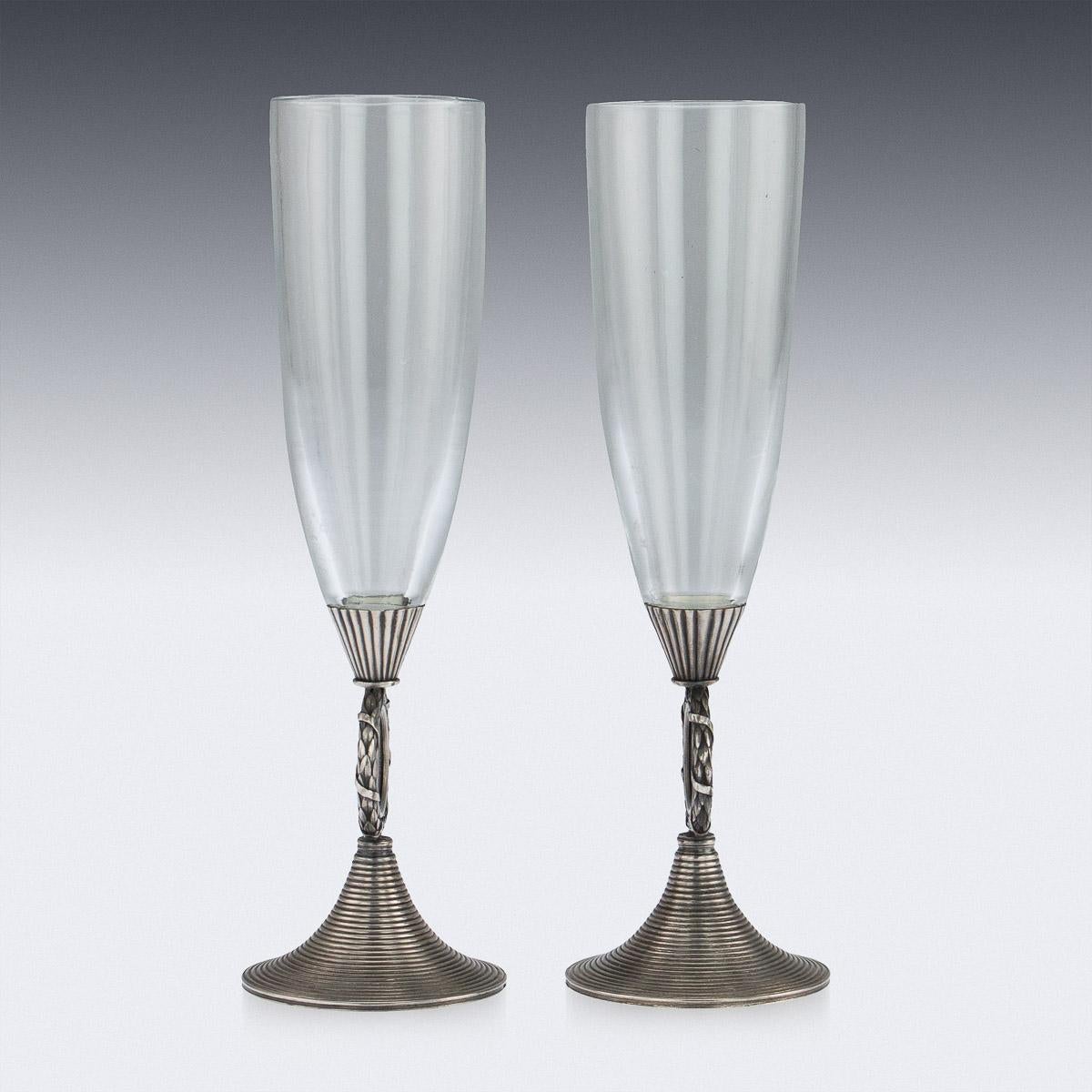 faberge crystal champagne flutes