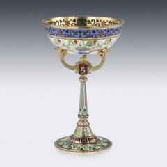 Russian Silver-Gilt and Enamel Sherbet Cup, Ivan Khlebnikov, circa 1900