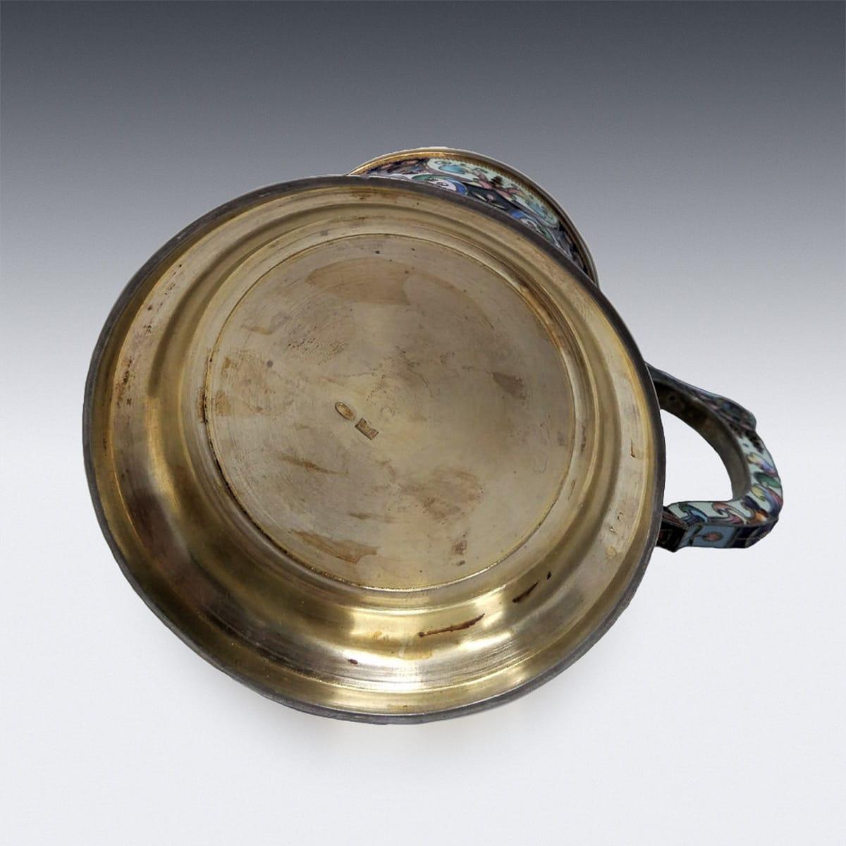 20th Century Russian Silver-Gilt & Enamel Tea Glass Holder, 6th Artel circa 1900 4