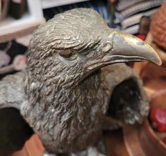 20Th c Signed Bronze Bald Eagle Sculpture