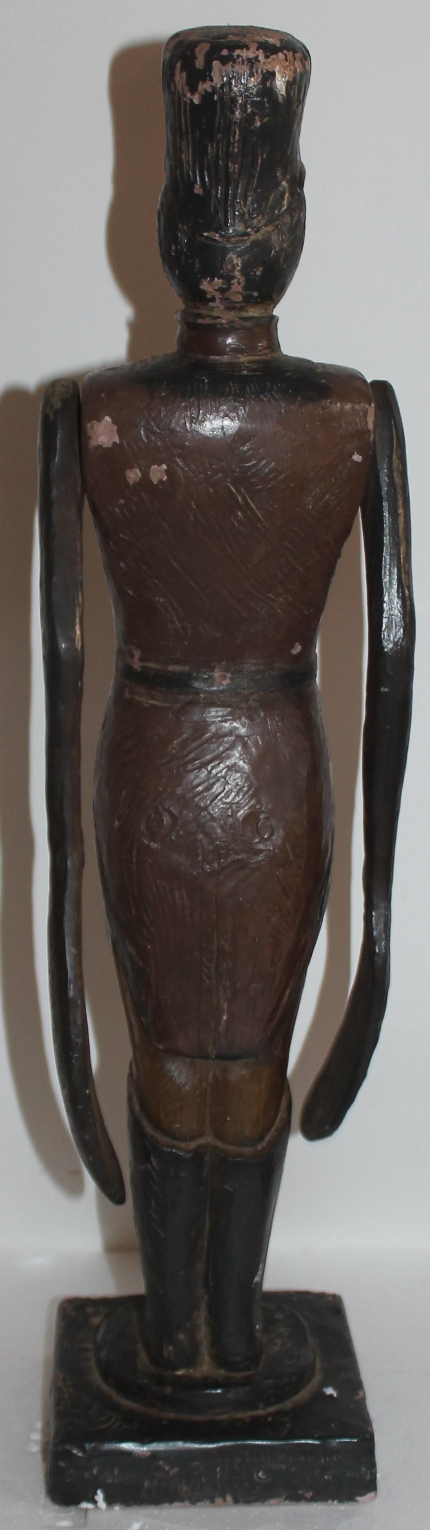 Late 20th Century 20th C Signed & Dated Folk Sculpture of a Soldier For Sale