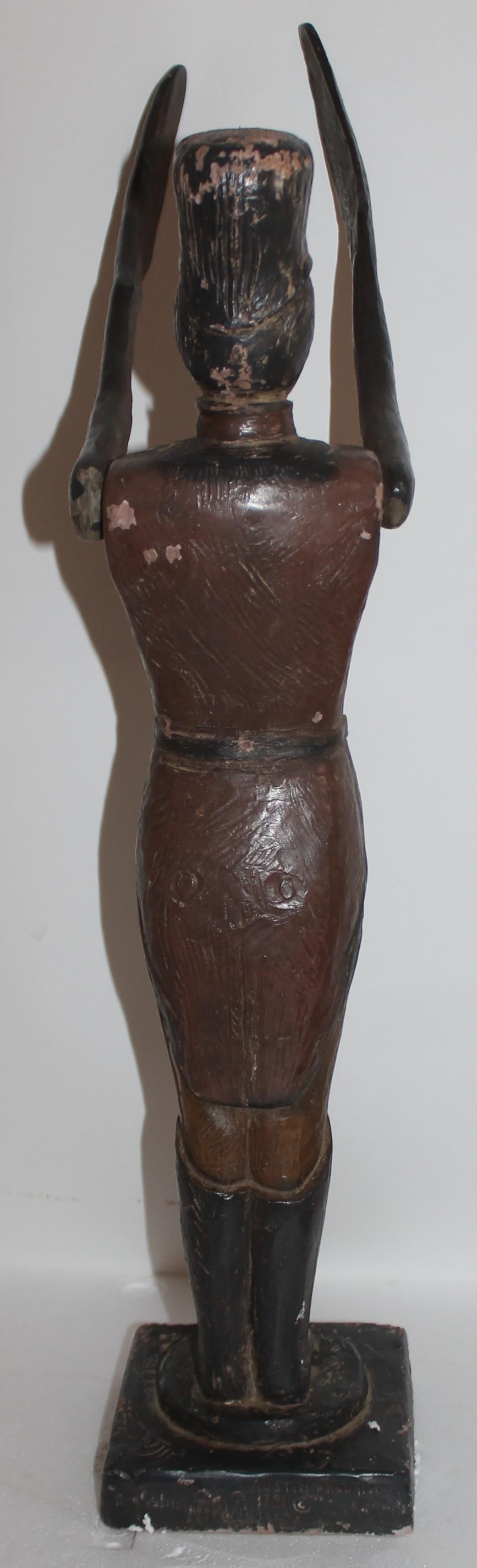 Terracotta 20th C Signed & Dated Folk Sculpture of a Soldier For Sale
