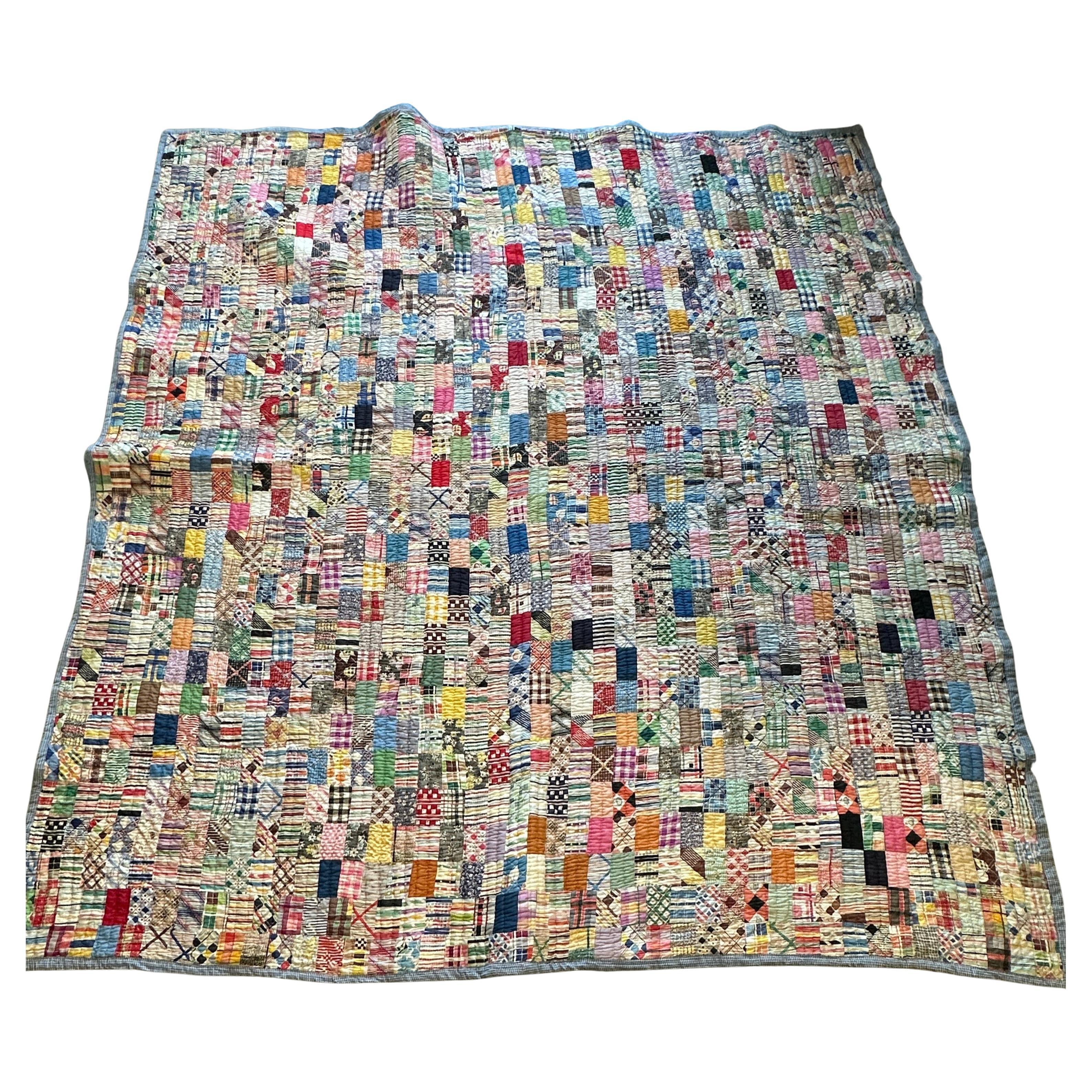 20Thc Small Pieced Patchwork Quilt For Sale