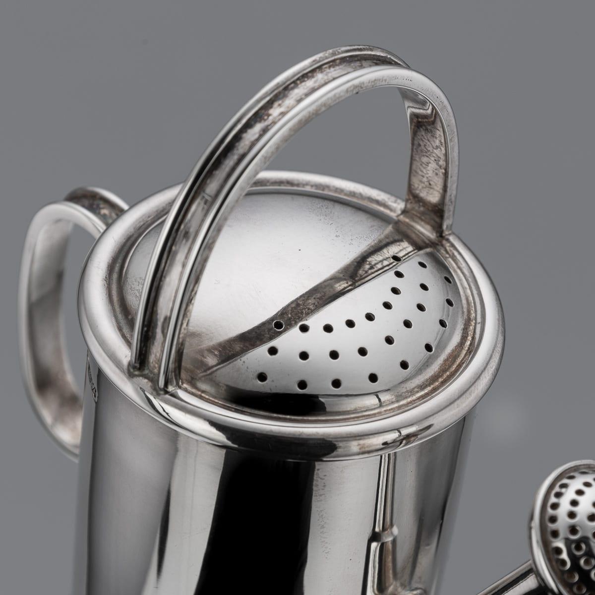 Service à condiments « Gardenning » de cinq pièces en argent massif du 20e siècle, Garrard, vers 1994 en vente 8