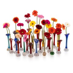20thC Swedish Collection Of Twenty Three Handblown Glass Bubble Vases c.1950