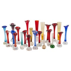 20thC Swedish Collection Of Twenty Three Handblown Glass Bubble Vases c.1950