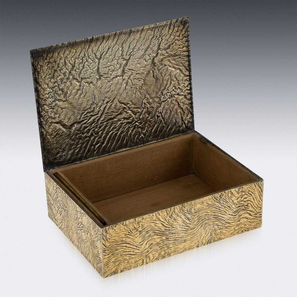 20th Century Tiffany & Co Silver-Gilt Samorodok Cigar Box, circa 1970 1