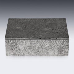 20th Century Tiffany & Co. Solid Silver Samorodok Cigar Box, circa 1970