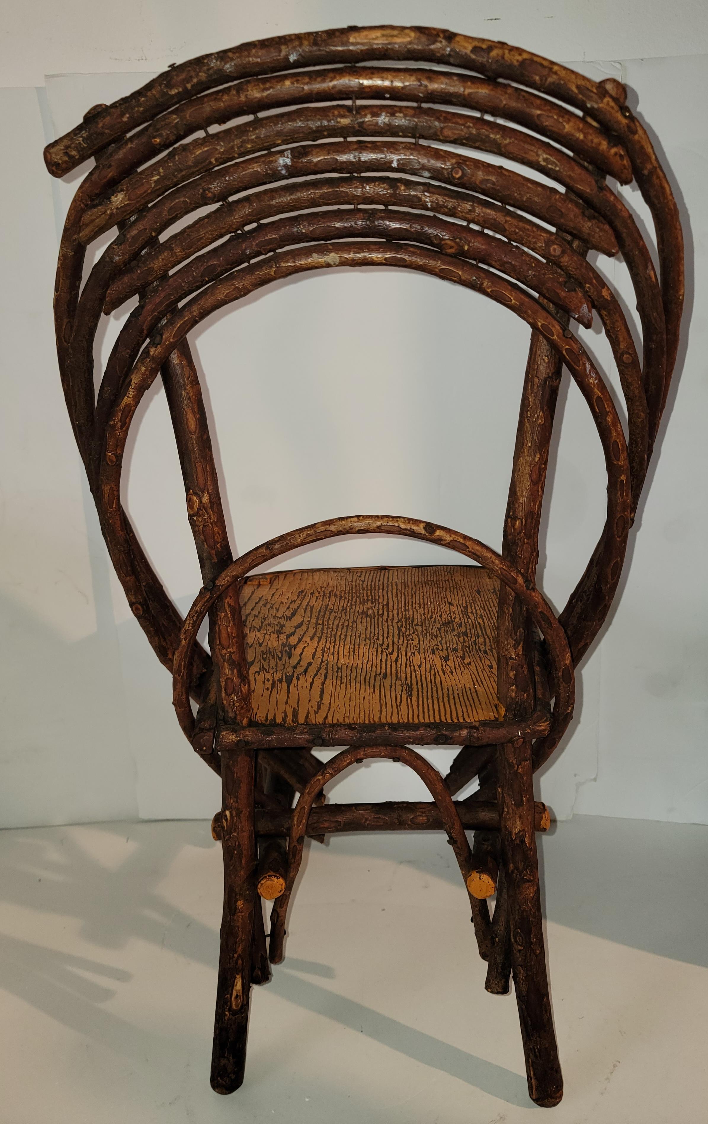 American 20Thc Twig / Bentwood Child's Chair For Sale