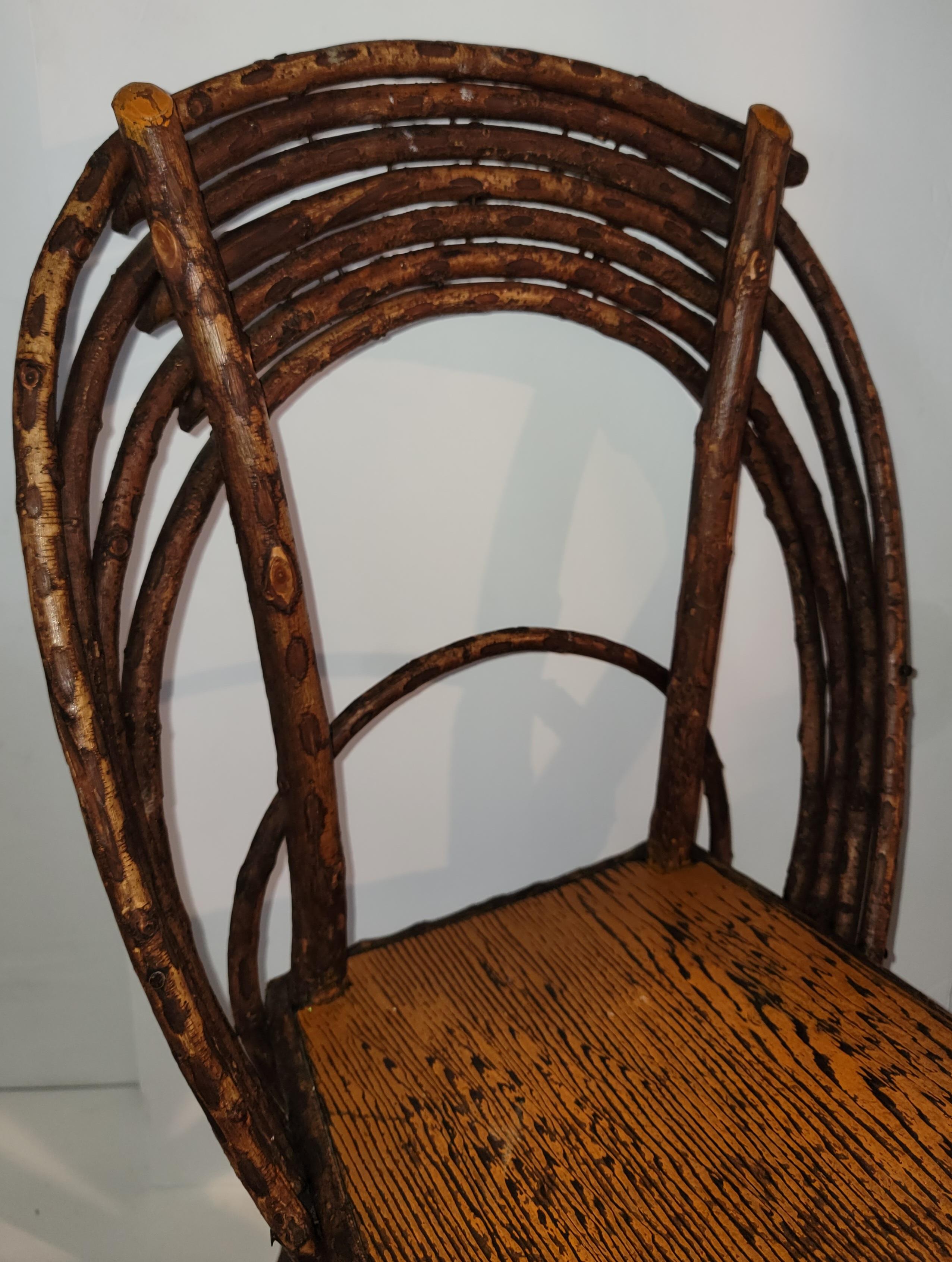 Hand-Crafted 20Thc Twig / Bentwood Child's Chair For Sale