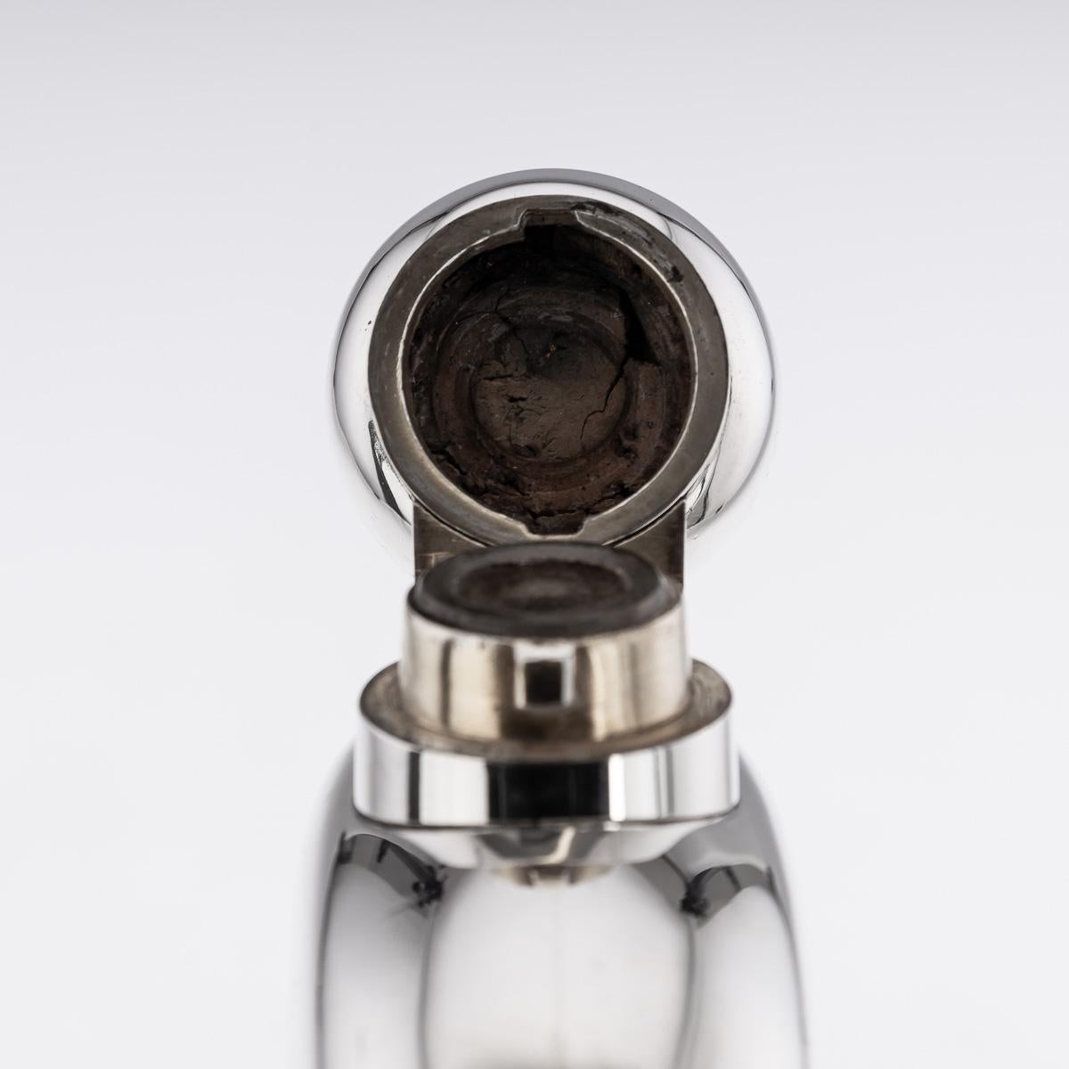20thC Victorian Silver Hip Flask & Cup, James Dixon & Son, c.1901 For Sale 2