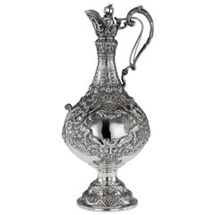 viktorianische Armada-Kanne aus massivem Silber des 20. Jahrhunderts:: Chester:: um 1900