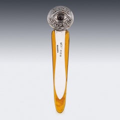 Segnalibro vittoriano in argento massiccio del XX secolo, Londra, 1901 ca.