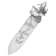 20thC Victorian Solid Silver Novelty Bookmark, London, c.1901
