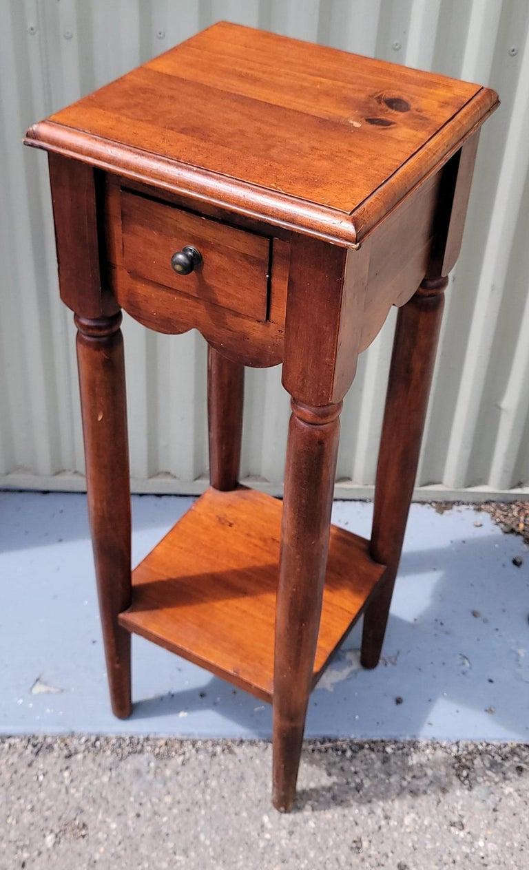 Adirondack 20Thc Walnut Side Table w/ Drawer For Sale