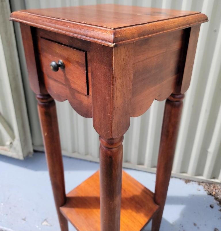 American 20Thc Walnut Side Table w/ Drawer For Sale