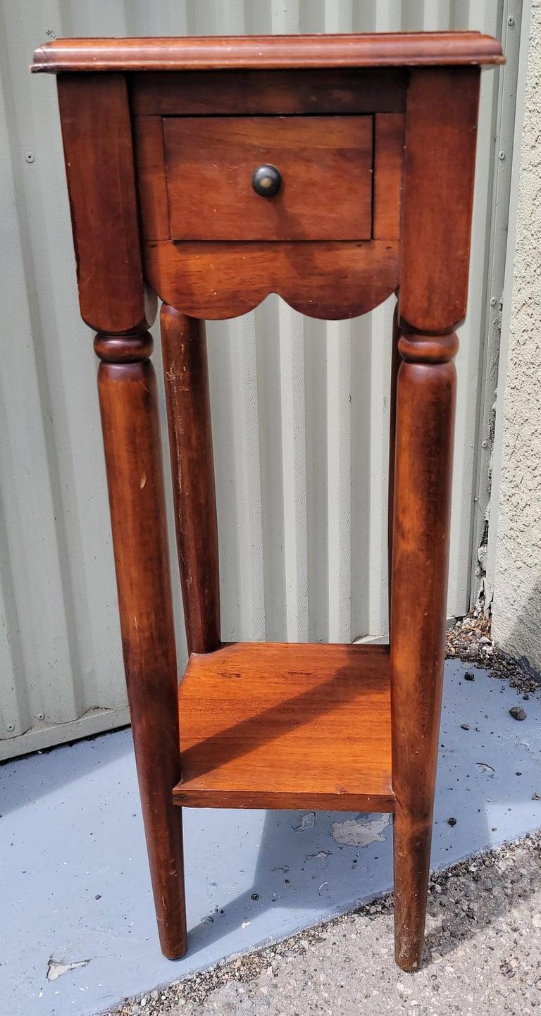 20th Century 20Thc Walnut Side Table w/ Drawer For Sale