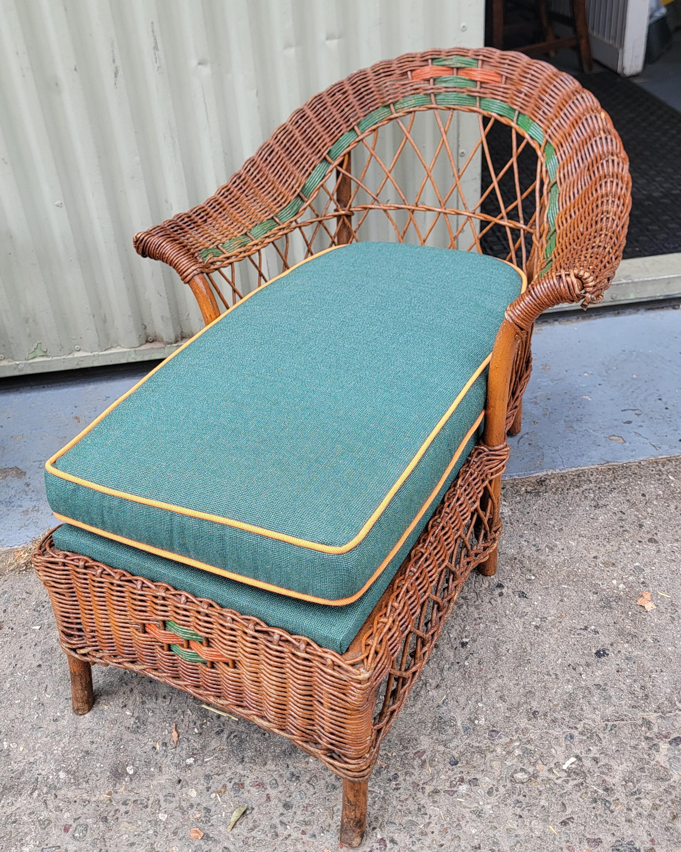 20Thc  Child & Child en osier  Bar Harbor Ensemble canapé, chaise et chaise berçante en vente 2