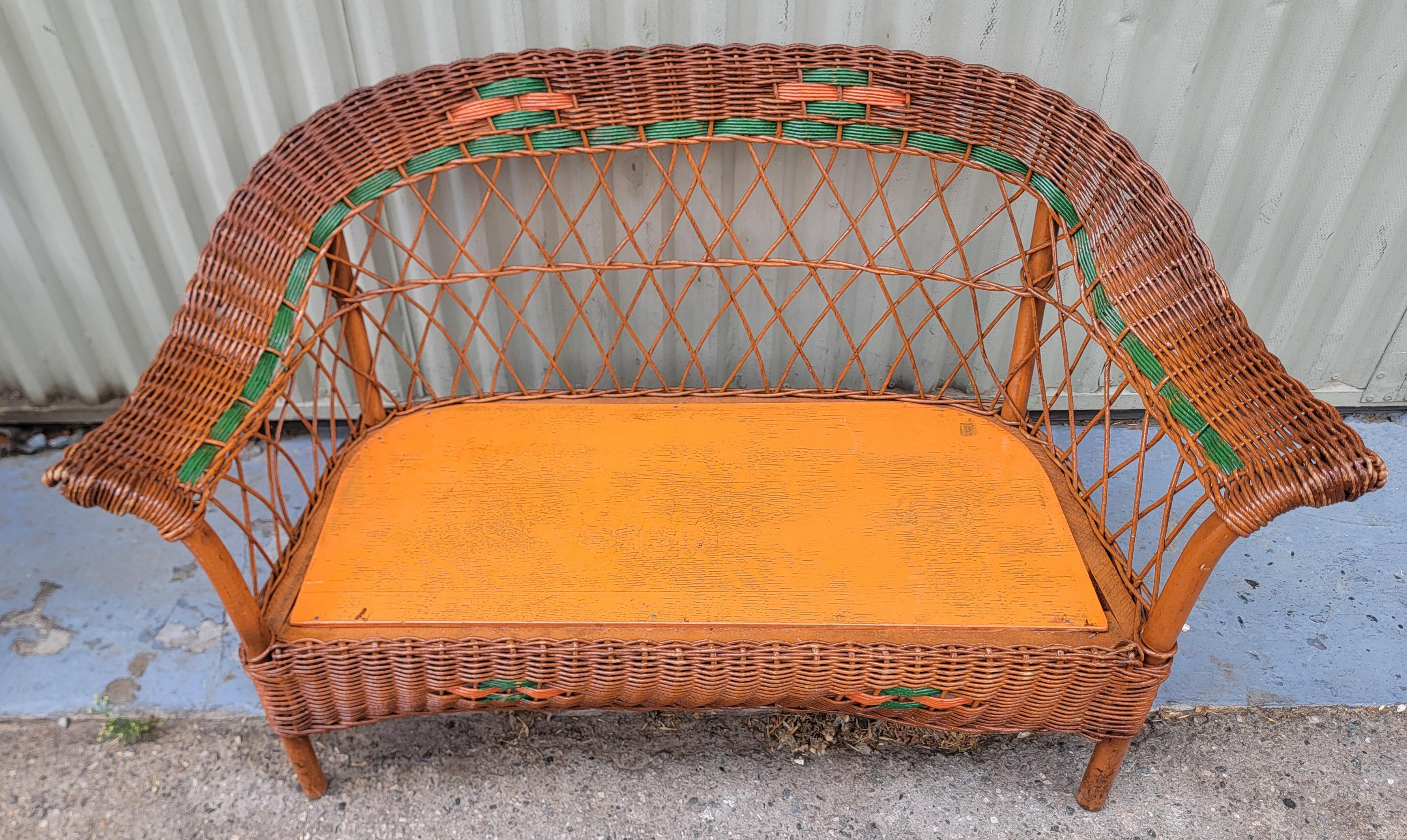 Américain 20Thc  Child & Child en osier  Bar Harbor Ensemble canapé, chaise et chaise berçante en vente