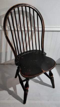 20th Century Windsor Children's Chairs in Original Black Paint