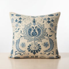 20 "x20" Housse de coussin 100% soie. Oreiller en dentelle brodée. New Toss Pillow