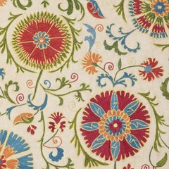 20"x20" 100% Silk Cushion Cover. Embroidered Lace Pillow. Colorful Throw Pillow