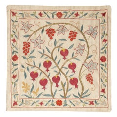 20 "x20" Housse de coussin 100% soie. Oreiller en dentelle brodée. The Moderns Pillow (oreiller)