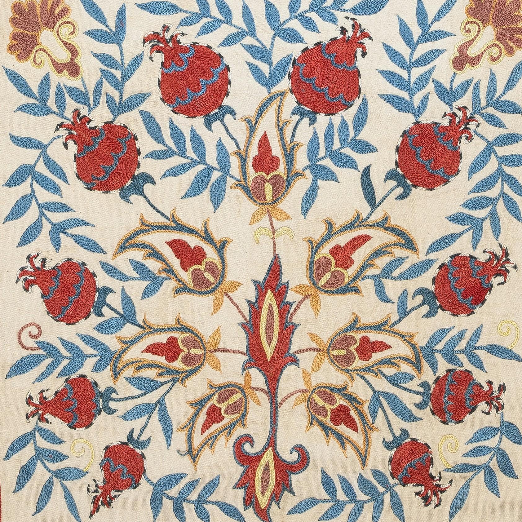 Nuovo copricuscino ricamato a mano in 100% seta - autentica arte tessile uzbeka

Eleva l'arredamento della tua casa con questo raffinato copricuscino Suzani ricamato a mano, realizzato al 100% in pura seta da abili artigiani dell'Uzbekistan.