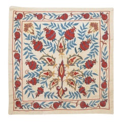 20 "x20" Housse de coussin 100% soie. Taie d'oreiller brodée. Oreiller en dentelle fait main