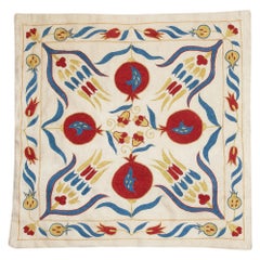 20 "x20" Copricuscino in 100% seta. Federa ricamata. Cuscino moderno in pizzo