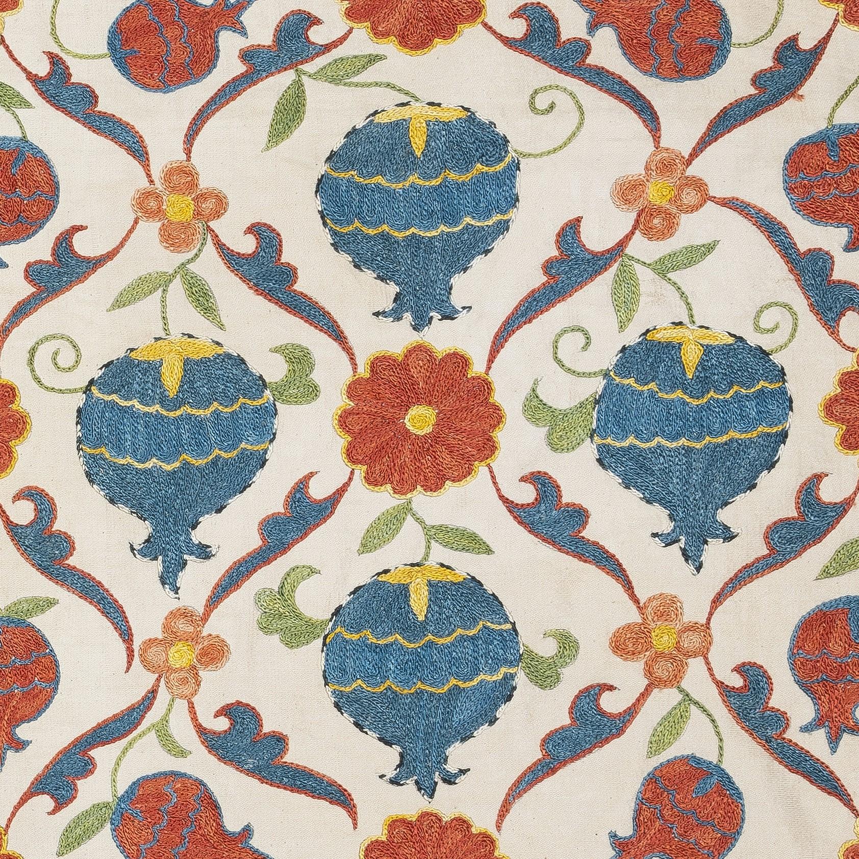 New Hand-Embroidered 100% Silk Cushion Cover – Authentic Uzbek Textile Art

Elevate your home décor with this exquisite hand-embroidered Suzani cushion cover, crafted from 100% pure silk by skilled artisans in Uzbekistan. Featuring traditional