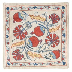 20 "x20" Copricuscino in 100% seta. Federa ricamata. Cuscino &New