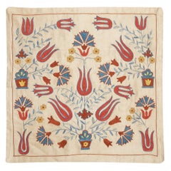 20 "x20" Housse de coussin 100% soie. Oreiller en dentelle Modernity. Coussin de broderie