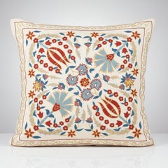 20"x20" 100% Silk Cushion Cover. New Toss Pillow. Embroidered Lace Pillow