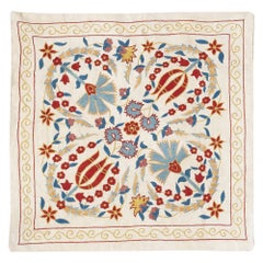 20 "x20" Housse de coussin brodée 100% soie. New Toss Pillow. Oreiller en dentelle Modernity