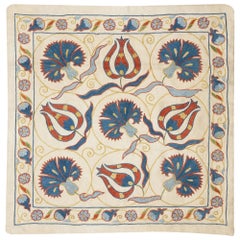 20 "x20" Housse de coussin brodée 100% soie. New Toss Pillow. Oreiller en dentelle Modernity